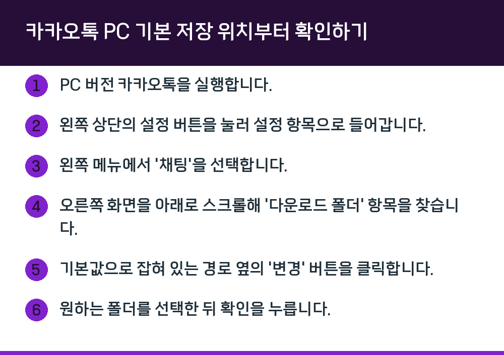 카카오톡 PC 기본 저장 위치부터 확인하기